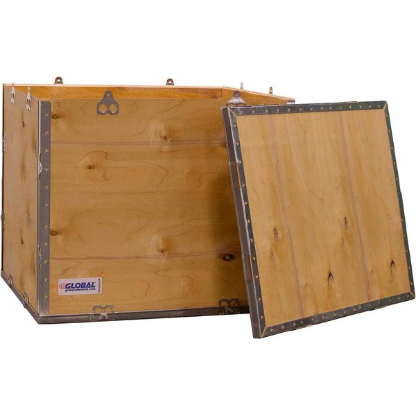 Global Industrial 4 Panel Shipping Crate w/ Lid, 23-1/4L x 19-1/4W x 19-1/2H B2352227